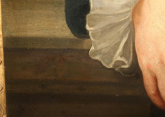 Follower of Richard Wilson (1714-1782), oil on canvas, half-length portrait of a gentleman